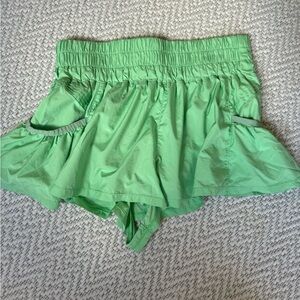Green Free People Get Your Flirt on Shorts size small